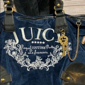 Juicy Couture BLACK AND NAVY BLUE LARGE TOTE Bag